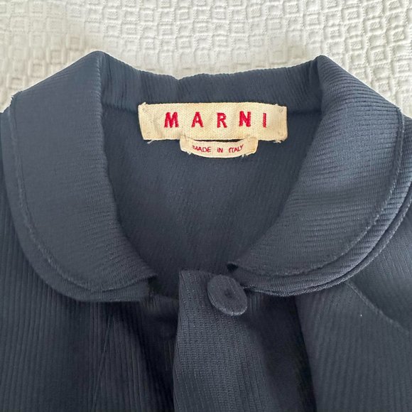 Marni - vintage navy ruffled blouse IT40 - Picture 4 of 6
